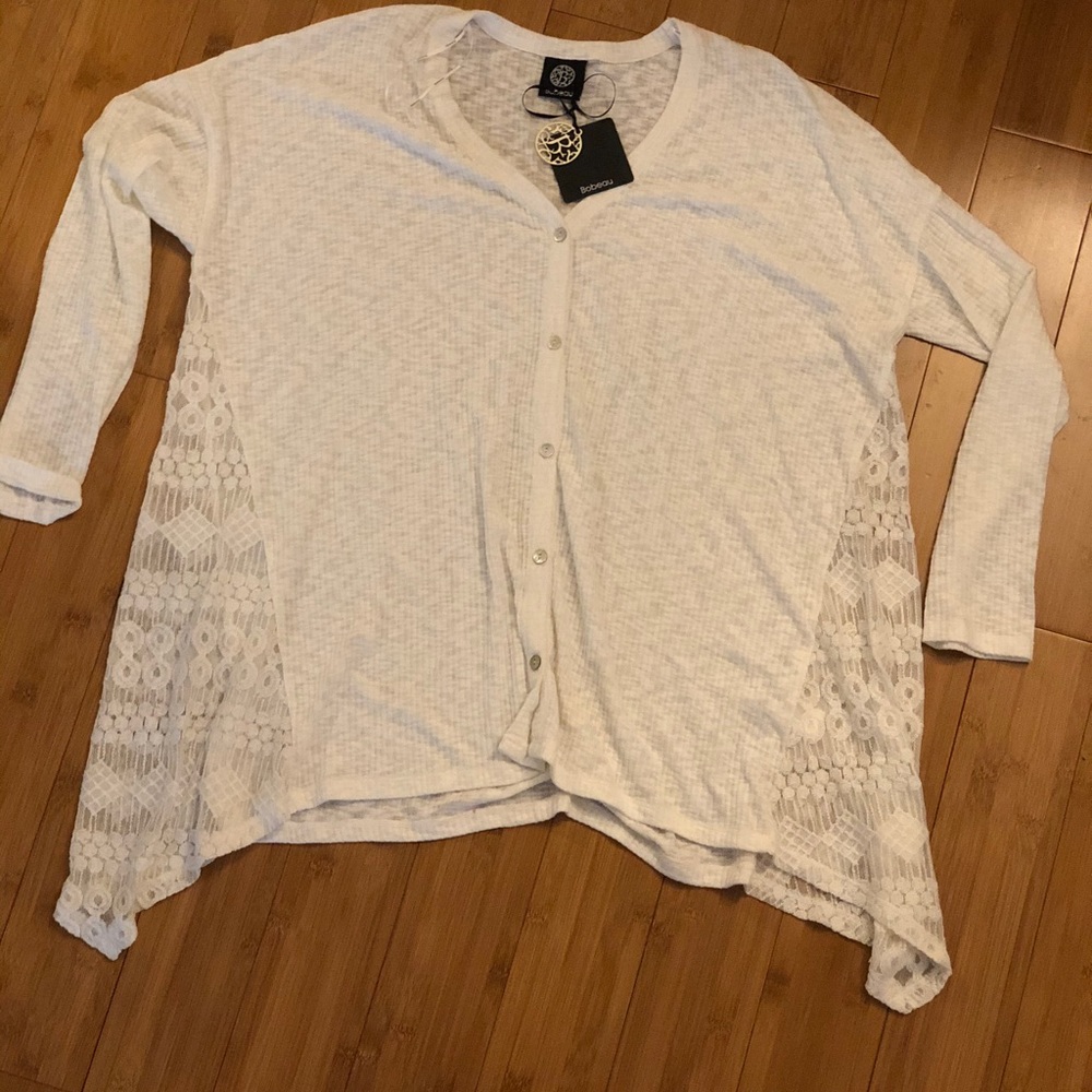 Bobeau white plus size top